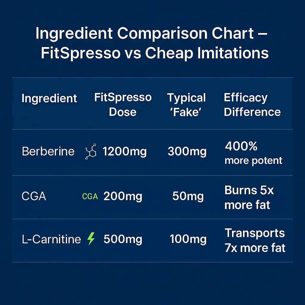 FitSpresso - Medical lab report meets premium infographic